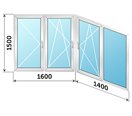 Холодное окно на лоджию раздвижное Provedal 3000x1500