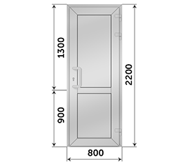 Одностворчатая дверь глухая NEWTEC 800x2200